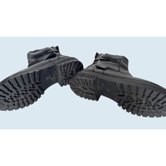 JEFFREY CAMPBELL Black Side Zipper Buckle Detail Ankle Boot Sz 39 / 8.5 - Picture 7 of 7